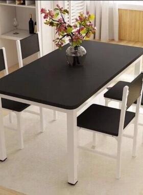 代小户型桌家用DEO简易餐椅吃饭桌长方形餐饭快店餐桌组现合4简约