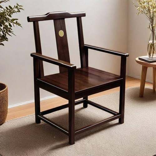 椅仿古师椅餐椅家用403椅太实木琴梳子椅圈茶椅主人官帽椅新中式