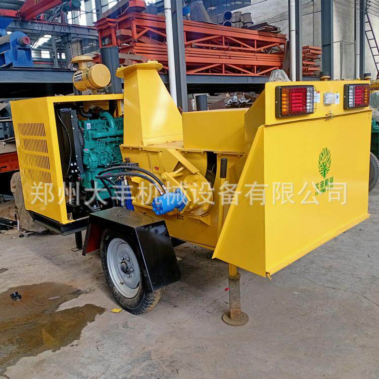 型树枝原式木杆粉碎机葡RYS萄藤条移大动柴油碎木机玉米果园碎枝