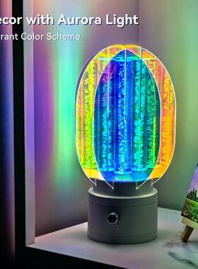 爆款创旋转星小夜灯极光灯充电意漫P3045TA氛围灯无极浪调光空