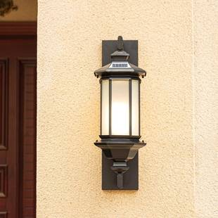 太阳能壁灯中式 质院保 室外OUC庭阳中台铝材门LED墙壁灯山大壁挂式