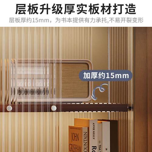 旋转书亚架创意落地克力转角书可架书房层移动实木G763A展示柜多