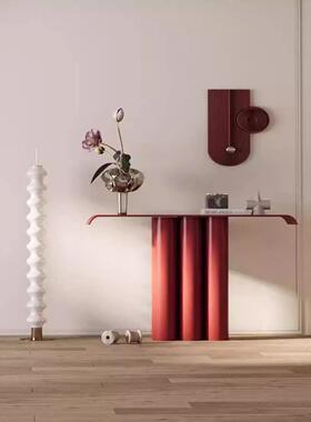 中古玄关柜关现无品牌/代约意端景台客厅储物红色简玄关柜子创玄