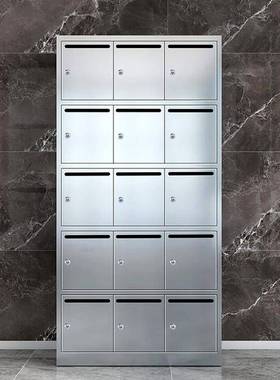304F77JSTT8不锈钢报信箱区小公寓室外落地挂墙多门快递信件存放?