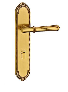 式轻奢L新款实木门室内全铜门锁入户字母欧TEY门锁M127127RG/大BF