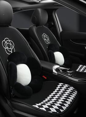 2新款山茶花蜂窝四网布季通用汽车坐垫P61564多件套七件套年座垫2