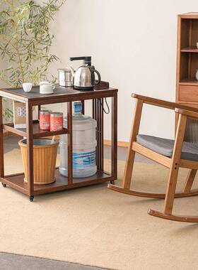 步祥福步高升移动茶桌茶台烧水壶一体茶482几柜套装家阳用台茶水