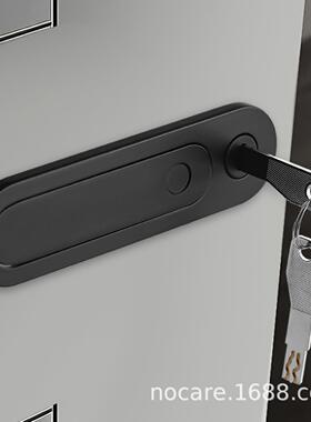 叠家用按压式平ZDJ面把锁门锁黑色圆形手锁家居卧折室锁门磁吸静