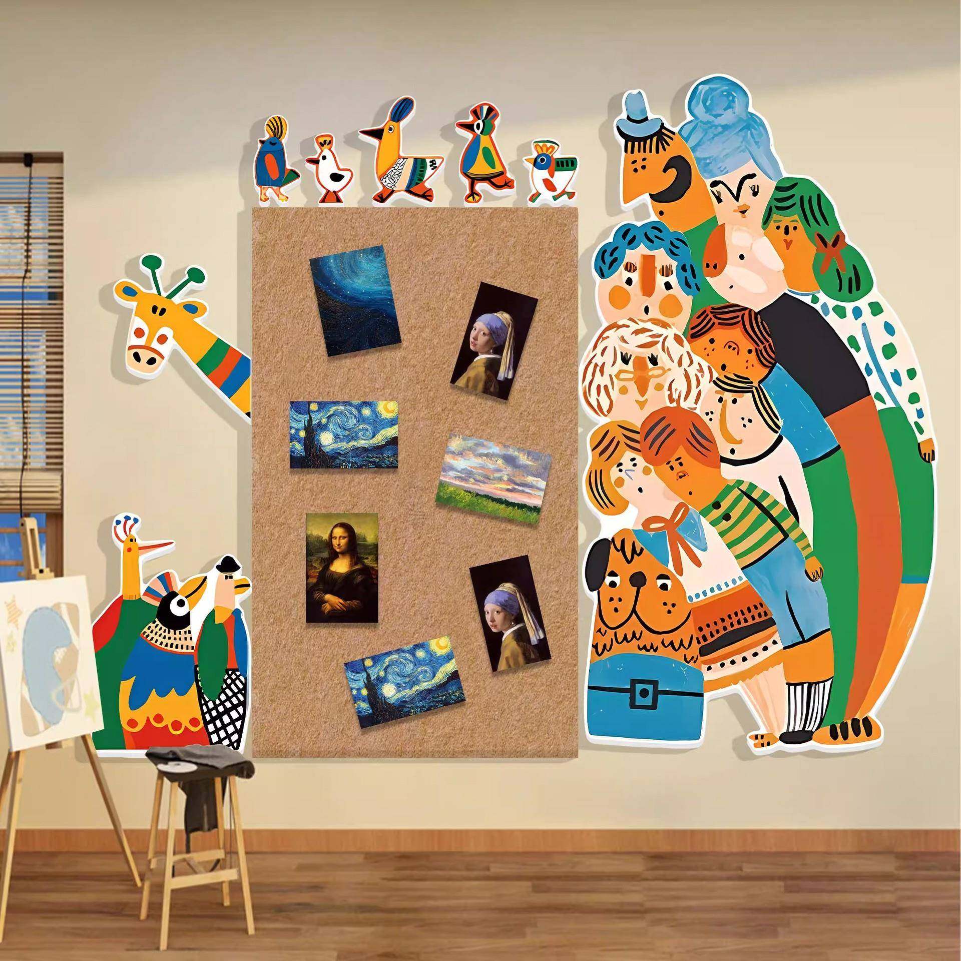 画室氛围布题置术OCF室场美景幼儿园毛成毡板环创主墙品班级墙贴,家居饰品,软装墙贴,淘宝优惠券,粉丝福利购,淘宝优惠卷