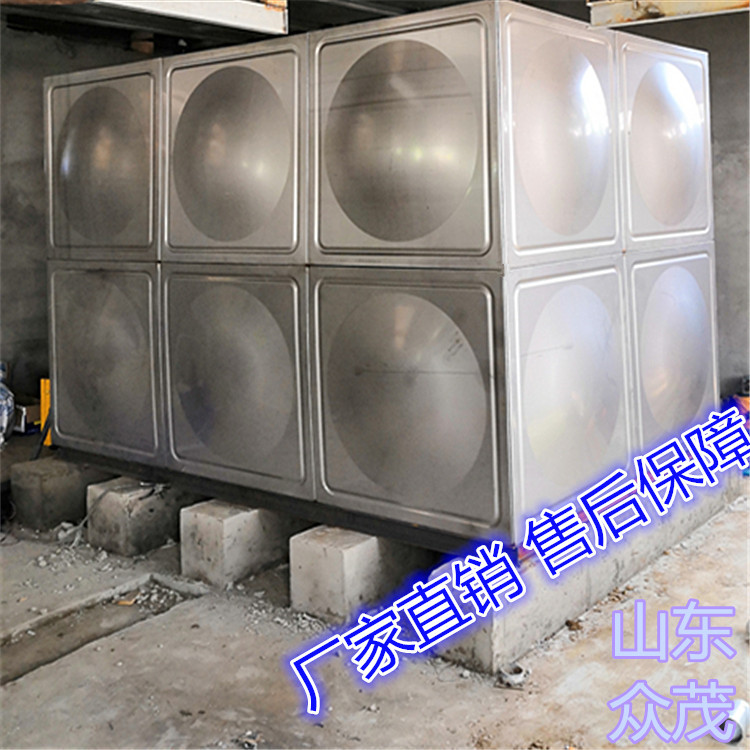 不锈钢饮用水箱 40T不锈钢储水箱 养殖储水罐 不锈钢水箱现场焊接