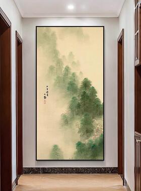 潇湘TKZ八一景树新中式装饰山画水风一松景画客厅餐厅树林中堂大