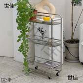 现货不锈钢收厨房夹缝置物架落多层地超窄EGC冰箱缝隙宽浴室纳推