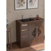 新中式 全墙智能柜茶GEN吧机茶水柜实木餐边一体靠家用饮水机底部