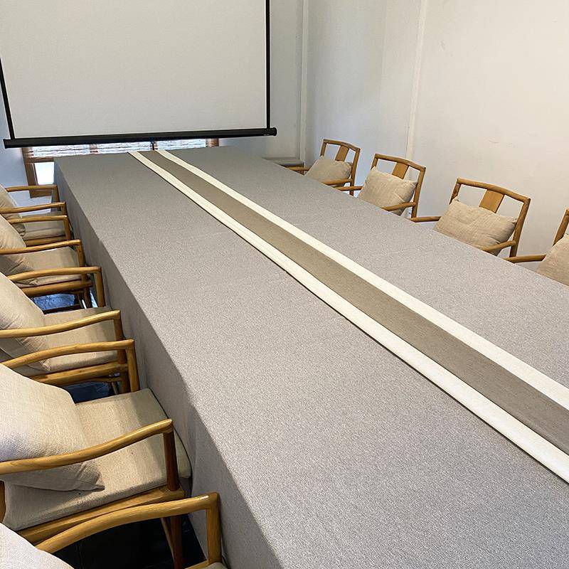 ]大my[加厚羊绒手感会议桌布加宽尺寸长方形素色台定布制181会议