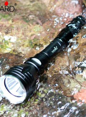 ZZS16520强光光充电远射潜水水下手电筒LT86LED黄夜潜补光灯