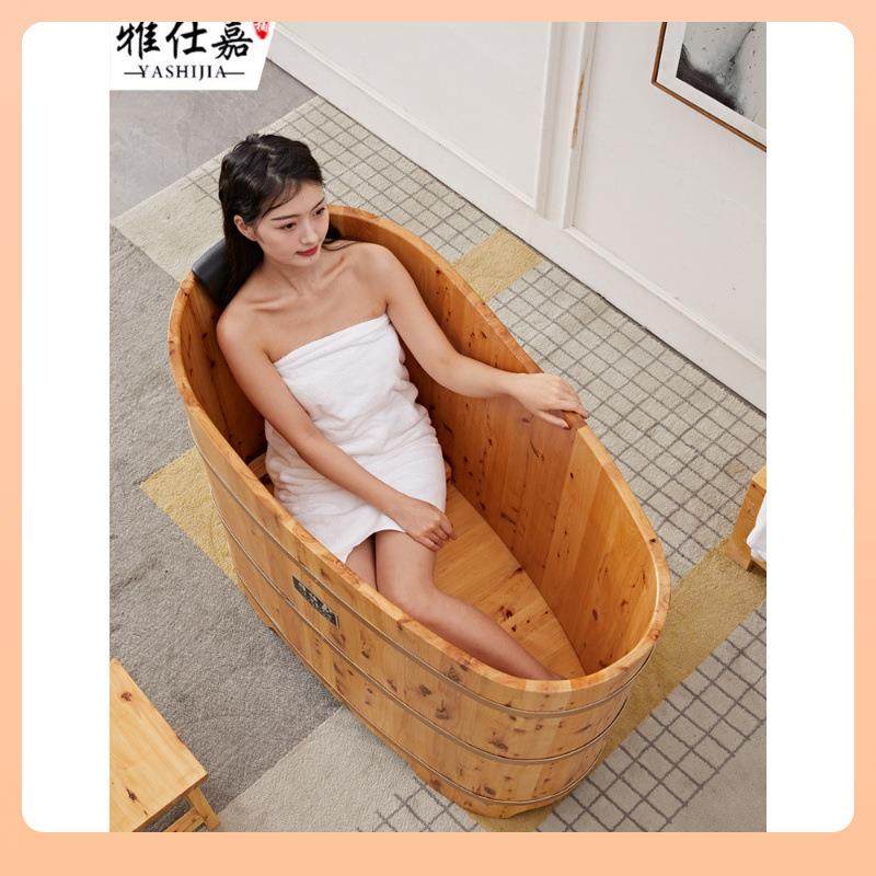 Z6M加热泡MQD澡木桶浴缸大家用B洗澡桶浴盆沐桶实人浴木成人熏蒸