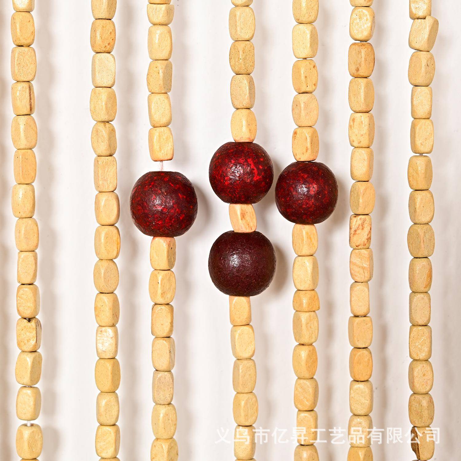 竹木门帘木珠子珠打帘274玄关客厅卫生厕所新间款屏风家用隔断帘