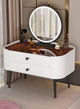 《实木飘窗梳妆台室收UTQ纳》塌塌米现简约岩代板迷你阳卧台小化