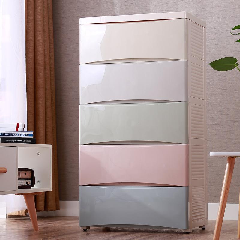 料加厚大号抽屉式塑纳柜854儿童衣柜宝收宝衣服柜整理箱储物柜五