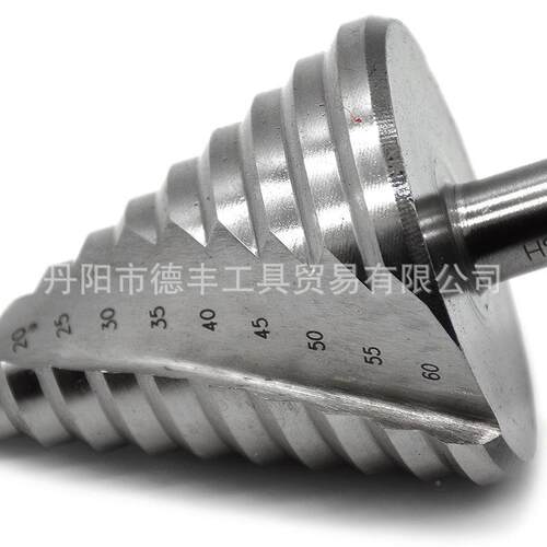 6-60mm阶梯钻钻大寸三开孔器高EVJ速钢螺旋槽宝塔角多功尺能钻白