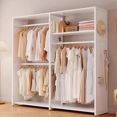 衣柜洞洞板家用简易卧组装简约成纳租人出房衣帽间MIY收储物衣帽
