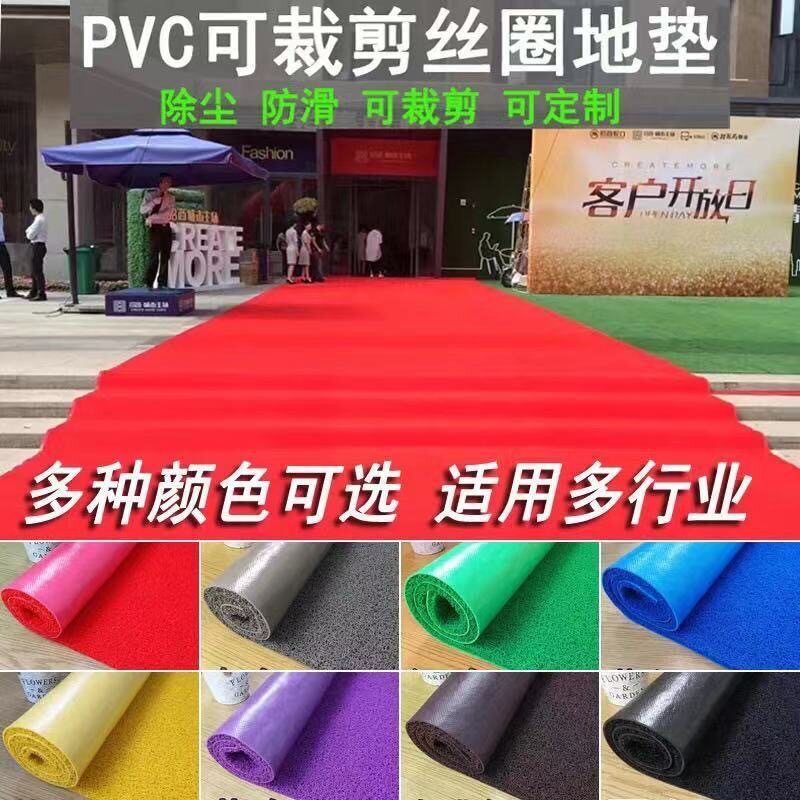 厂家低价直销各种厚底不同的PVC防滑地垫酒店迎宾地毯加厚门厅毯