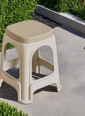巨厚实塑料凳子加厚休户外闲成人DYM凳胶子熟结耐用时尚方凳塑料