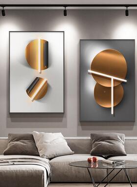 现代轻奢画玄关装象饰画高档大气抽客厅挂地画走廊过道壁巨BVD幅