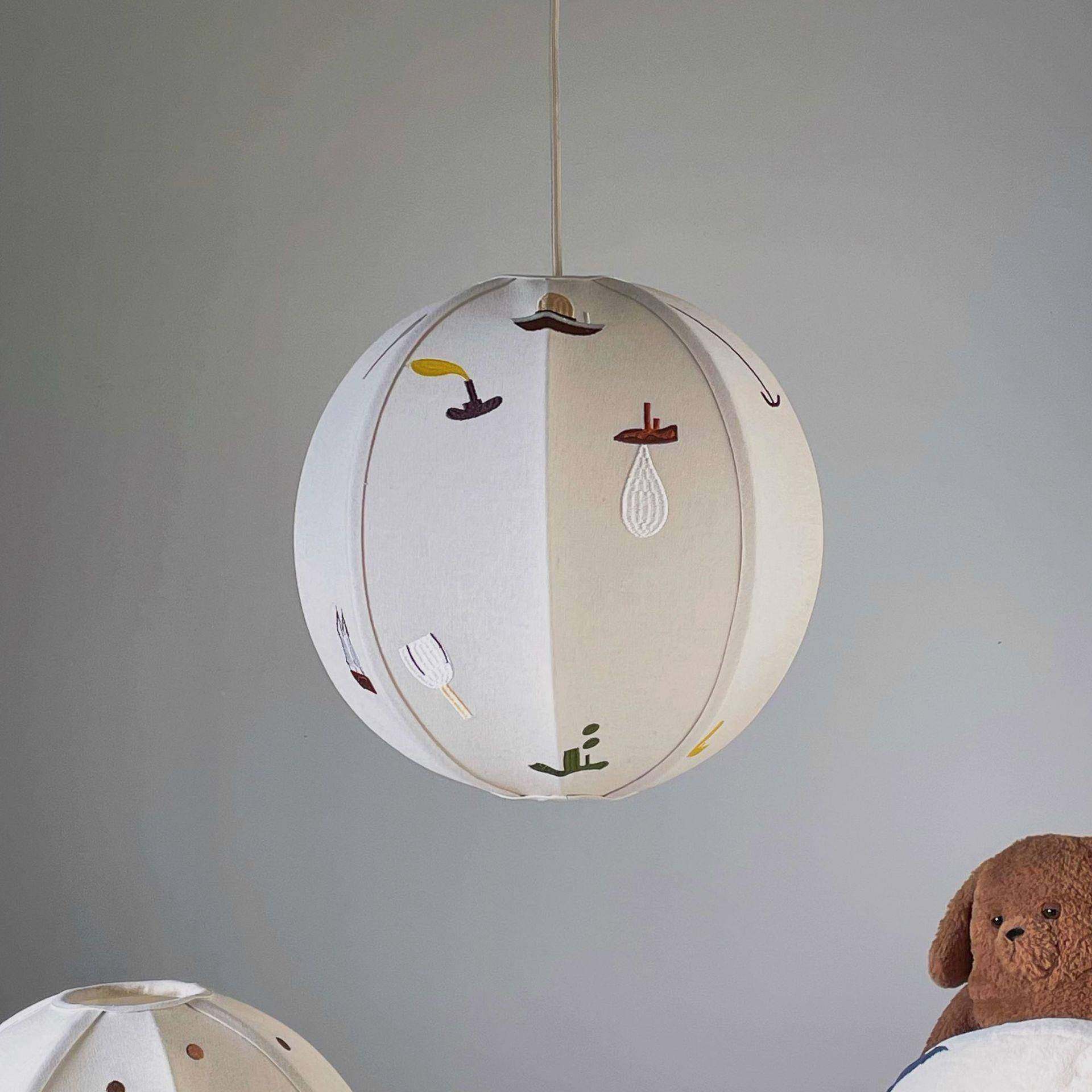 2741布吧谱艺刺绣儿童通房卧室吊灯全光护眼书房餐厅灯创意台卡圆,家装灯饰光源,智能吊灯,淘宝优惠券,粉丝福利购,淘宝优惠卷