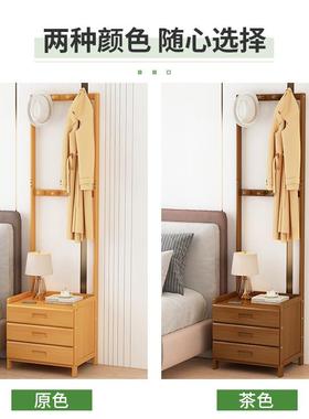 床头柜代CXP简约家用实现帽木卧室衣架多功能边收纳床储物置物架