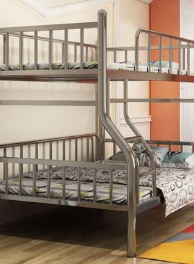 特厚30铁4不锈钢RLW双层低子母床上高下铺铁架床简约床大人双人床