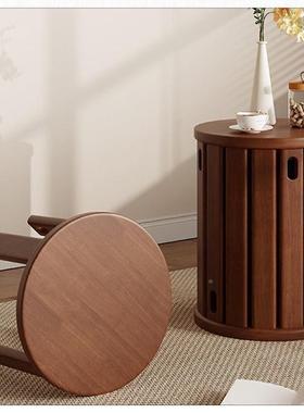 吃严选实木圆用凳子家可叠组合凳现94028代饭凳子餐桌凳新中式方