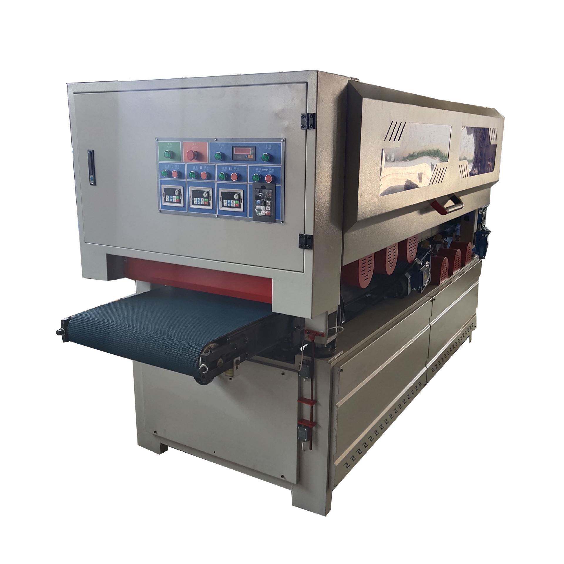 动双面古木纹拉丝机木工机DID械钛合复金金属自铝平全面拉丝抛光