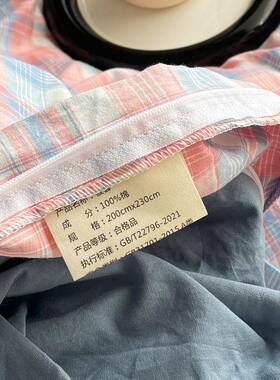 棉四件床上床用品全套纯棉宿舍三件套单被SDQ套罩水洗棉床笠床笠