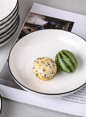 陶用新款家6-1LGC人碗0碟餐具套装创意个性瓷饭碗盘子鱼盘汤面碗