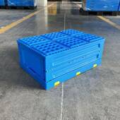 蓝色带盖600 230塑料折叠箱00 230玩叠收纳折周转箱具pp带盖整理6