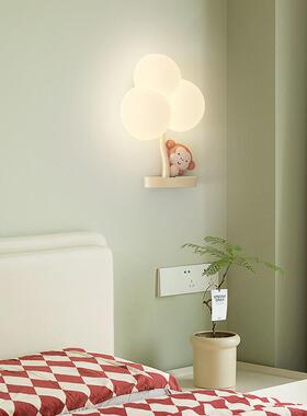 奶油l风灯2025新款创意卡通动壁物造型间装IZC饰灯房全光谱ed壁灯