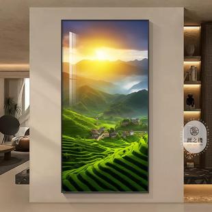 X11057日出东方关山装饰画青山图入玄户迎门墙挂画景现代简约水风