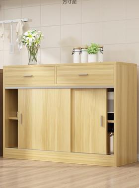 客推拉门餐边柜现代简约厨房子柜水储物柜置物柜UDY餐厅收纳柜厅