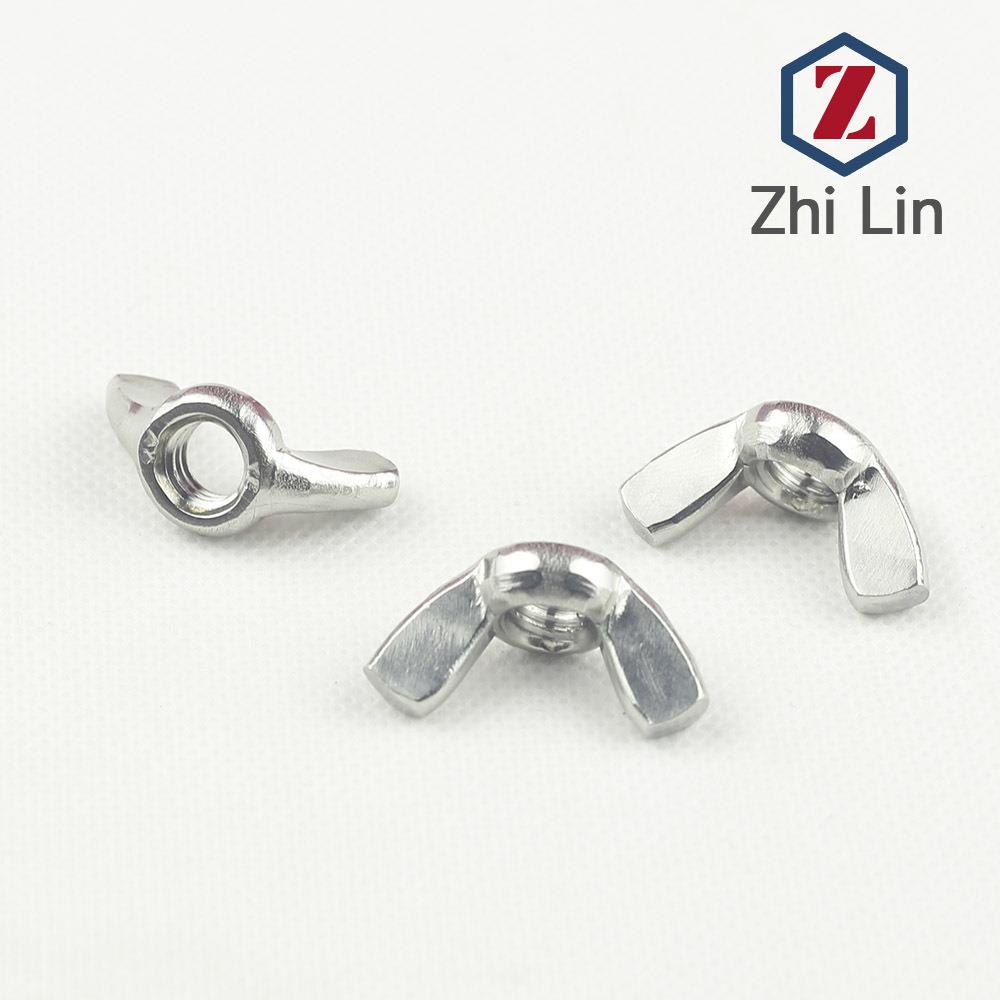 304不锈钢母蝶形螺M元宝螺母羊角螺帽手拧冷锻M4M56DPUM8M10