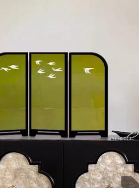 《归》桌面柜屏摆件卧风室布置绿色摆画法式餐SN01141-厅餐雁边斗