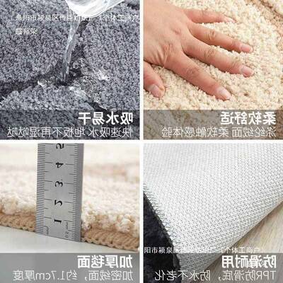 圆卫生间厕形所浴室门口地地垫毯门垫脚ZGC垫吸水防滑卧室进门半