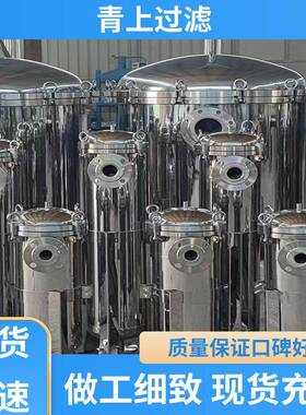 袋过滤器304不无品牌/锈钢井水前河水泥沙精密过滤置式法兰式净水