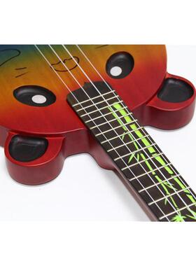 电尤箱贝24寸桃芯琴体哑斯光四弦琴花EUK-01成人儿童通用小电吉他