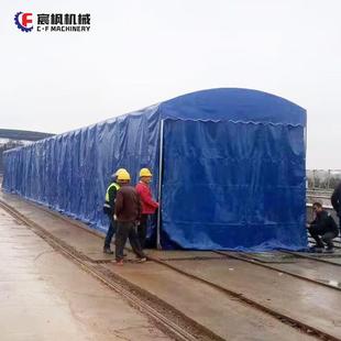 桥养梁户090护生棚梁场预制箱梁保温蒸汽养棚折叠式外防雨移动推