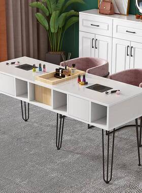 吸尘器甲台日式轻奢人双人美单甲工无品牌/作台白色易打桌理美甲