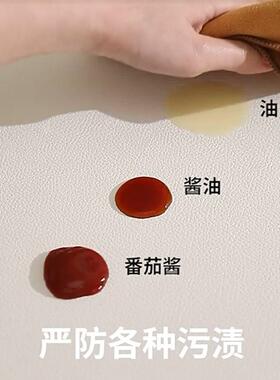 美洗圆桌桌布氛围感皮革大圆形桌NEA垫茶式几水防油免餐桌台防布