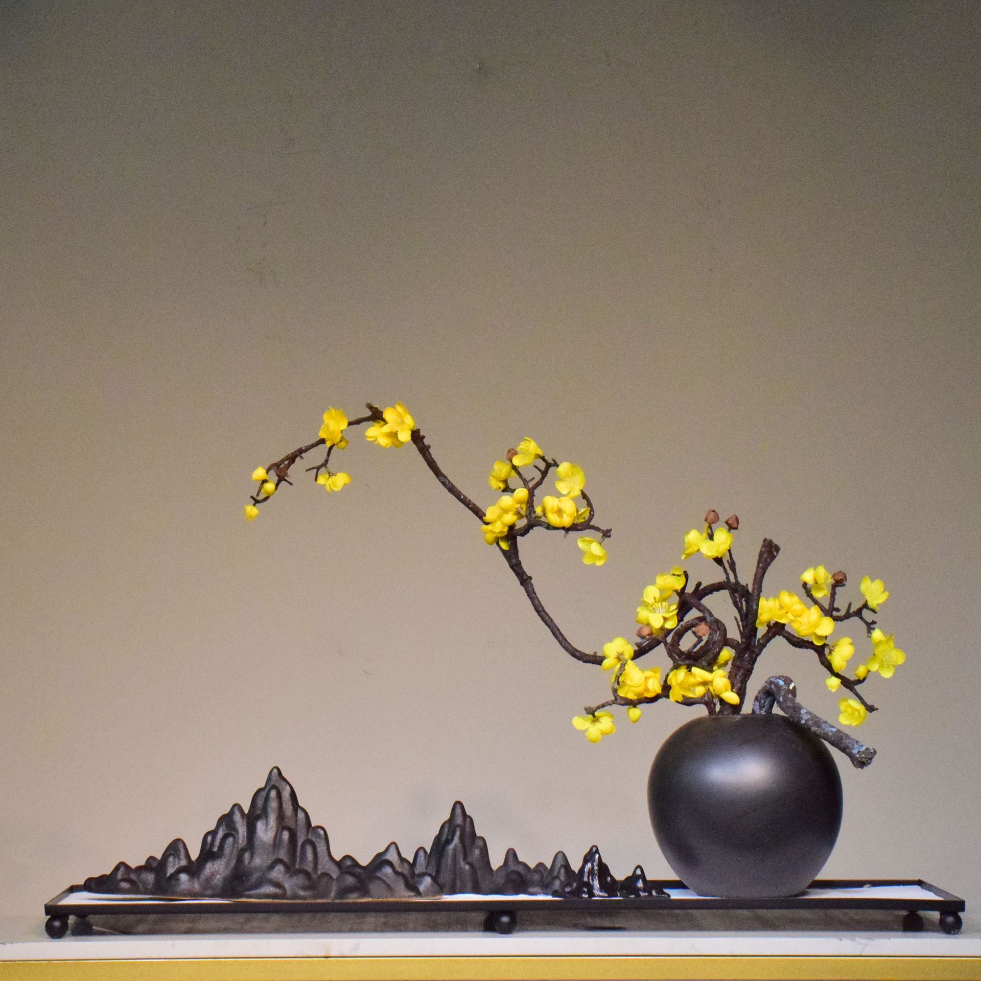 新中式陶瓷花瓶创意简约插花迎春花客厅玄关酒店家居装饰禅意摆件