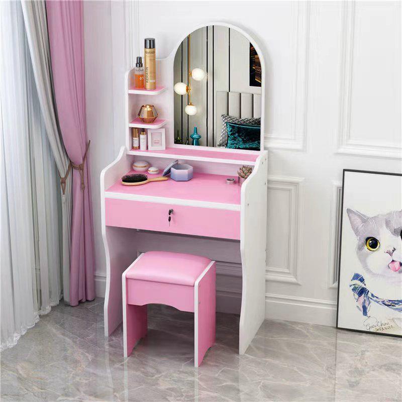 网红卧室镜子带灯简约2梳妆台02新款现5代边DXC床化妆台小户型化