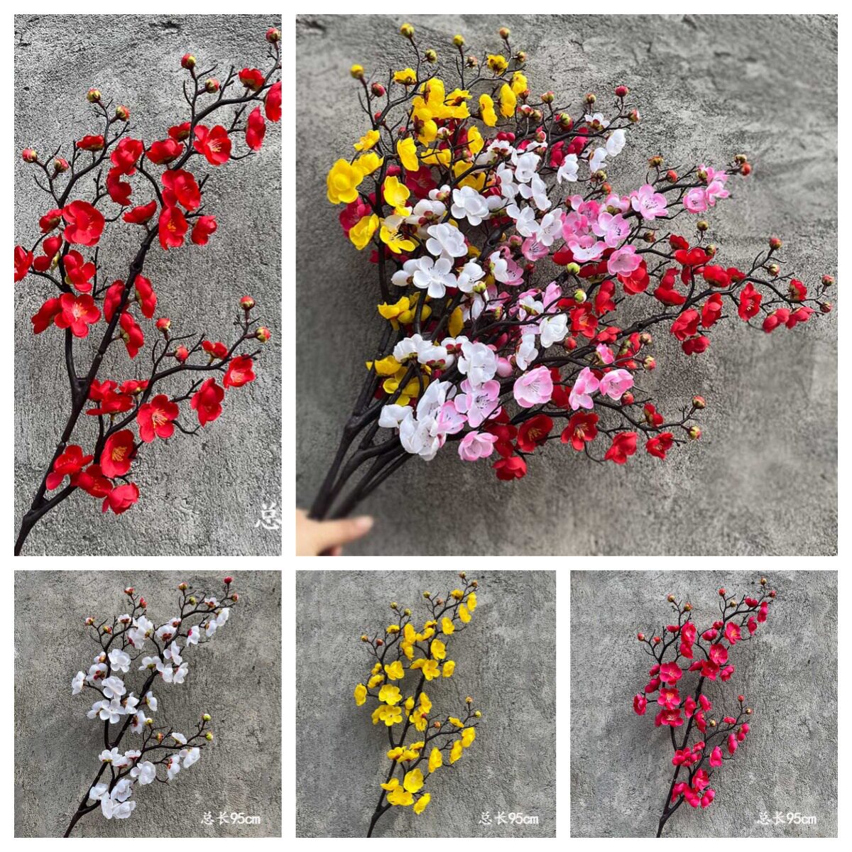 仿真腊梅桃花客厅摆件